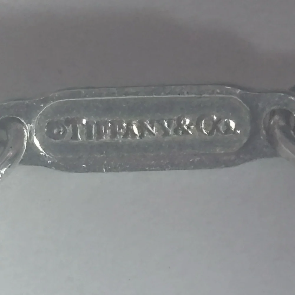 Tiffany & Co. Somerset Blue Enamel Infinity  Necklace Double Chain - Picture 8 of 12